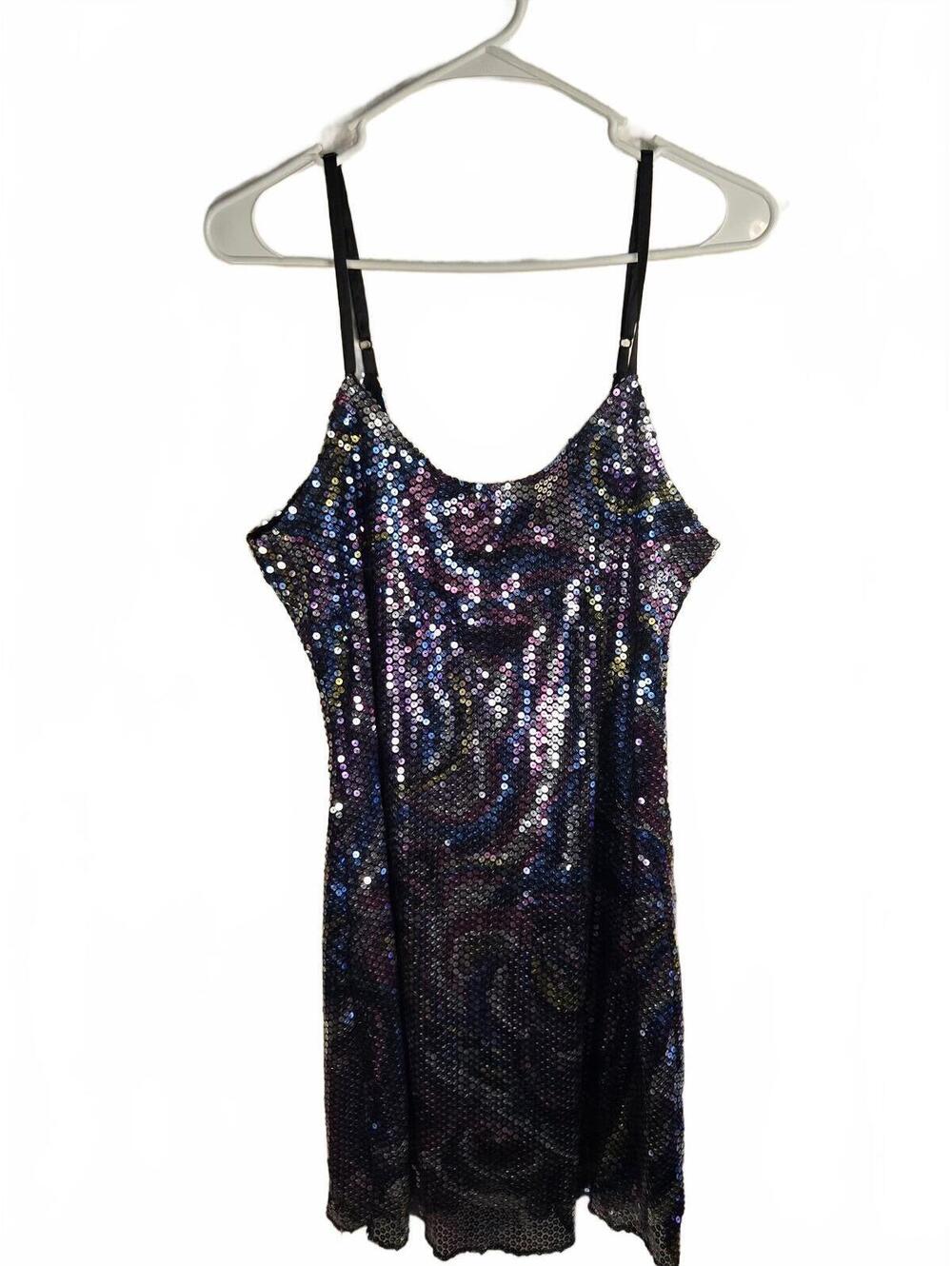 Pinky Sequin Slip Dress Size L